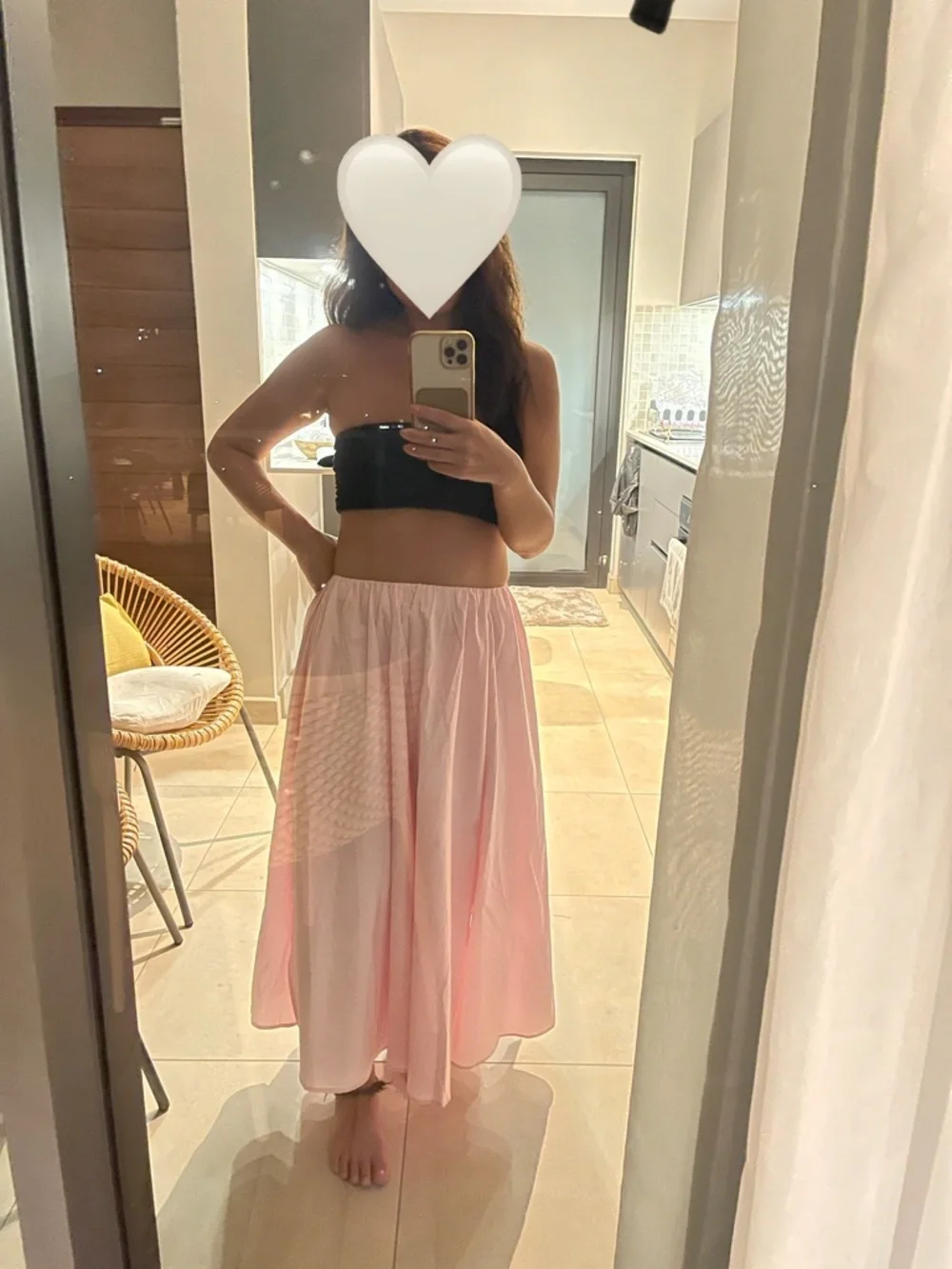 Arket Pink Cotton Maxi Skirt EU 38 - Picture 7 of 7